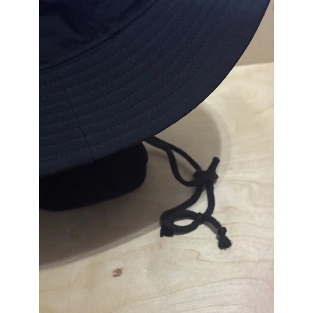 Adidas AeroReady Black Bucket Hat Adjustable Chin Strap Wide Brim Sun Hat Mens